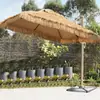 Sombrilla de Sol para Exteriores, Sombrilla de Patio, Sombrilla de Jardín de Paja, Casa de Campo Alojamiento, Sombrilla Simulada de Paja, Sombrilla de Paja con Luces, Sombrilla Romana