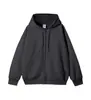 Moletom com Zíper Pesado 350g da Marca Trendy para Homens, Estilo Primavera e Outono, Cor Sólida, Versátil, Jaqueta Cardigan Solta Oversized