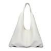 2023 Nova cor sólida simples europeu e americano retro grande capacidade bucket bag commuter soft couro moda all-match bolsa de ombro