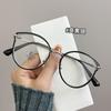 2026 Nuevas Gafas con Montura Ojo de Gato Anti-Luz Azul para Mujer, Montura Redonda Personalizada Hueca Estilo Ins con Acabado de Alta Gama