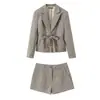 Traje Conjunto de Shorts de Espiga Elegante Moda Nueva 2026 Estilo Europeo y Americano Transfronterizo Amazon Ropa para Mujer al por Mayor