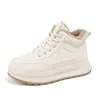 Tenis de caña alta para mujer, nueva colección otoño/invierno 2026, forrados de felpa y engrosados para abrigar, modernos y versátiles, zapatillas deportivas de suela gruesa, modelo 5609