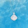Collar de Buda de Calcedonia Blanca Hielo Natural Plata Esterlina 925 Nuevo Estilo Chino Estilo Nacional Calcedonia Hielo Collar de Buda de Gran Vientre Mujeres