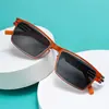 Gafas de Sol Populares de Moda para Hombre Transfronterizas, Gafas Personalizadas de Montura Cuadrada, Gafas de Sol Retro Metálicas de Alta Gama de Moda para Mujer