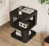 Mesa lateral de luxo leve, sofá de sala de estar para apartamento pequeno, mini mesa de centro, mesa de cabeceira para quarto, prateleira de armazenamento simples e moderna, mesa pequena