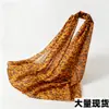 Bufanda Larga de Seda Chifón para Mujer, Bufanda de Primavera y Otoño para Protección Solar, Bufanda Larga de Playa de Comercio Exterior, Venta al por Mayor de Exportación, Regalo