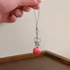 Uma fruta da paz~ Chaveiro de fruta pequeno e realista Corrente de celular Decoração para capa traseira de CCD Acessórios para pendurar no carro