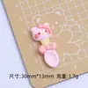 Colher Gatinho Fofa Brinquedo Alimentar Desenho Animado Artesanal Acessórios de Joias DIY Resina Cola de Creme Pequenos Acessórios Material para Presilha de Cabelo