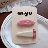 Pinza para el Cabello con Lazo Serie Rosa Dulce Estilo Coreano para Niñas Versátil Bordado Hecho a Mano Pinza Lateral Pinza BB Accesorios para el Cabello