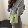 2024 Verão Estilo Coreano Artístico Pequeno Fresco Simples Crossbody Telefone Móvel Bolsa Feminina Casual Estilo Ocidental Linda Bolsa Pequena