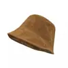 Sombrero de Pescador para Grupos de Senderismo, Marca Trendy Unisex Personalizado Versátil de Ante para Otoño e Invierno, Sombrero de Cubo Que Hace que la Cara Se Vea Más Pequeña