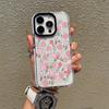 Funda Floral Dulce para Teléfono 16 Superventas Transfronterizo iPhone 15 Anti-Caídas Transparente Apple 17 Borde de Doble Color Funda para Teléfono