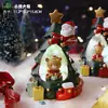 Navidad Viejo hombre muñeco de nieve Navidad Vidrio Musical luz Hogar cubierta de vidrio luz nocturna habitación luz de ambiente decoraciones