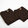 Cubrepiernas Transfronterizos Cubierta para Piernas Lana Tejida Protectores de Piernas Botas Doble Capa Engrosado Botón en Forma de W Cubierta para Calcetines