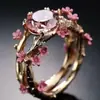 Anillo de Zirconia Estilo Fresco Minimalista Transfronterizo Dinghao Set de Dos Piezas Personalidad de Moda Anillos Estilo Ins Venta al por Mayor