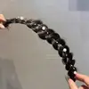 Diadema Trenzada de Perlas de Moda Espina de Pescado Trenzada Esponjosa Antideslizante Para Lavado de Cara Salida Corona Alta Pasador Accesorio para el Cabello