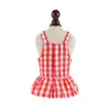 Ropa de Verano y Primavera para Perros y Gatos Mascota, Bulldog Francés, Corgi, Teddy, Pomerania, Bichón, con Falda Cuadrada Grande y Tirantes