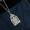 Prata 925 Design de Luxo Leve Versátil Sorte Castelo de Diamantes Colar Geométrico Corrente para Clavícula Feminina Seiko de Alto Padrão