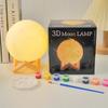 Procesamiento Personalizado Creativo Pintado a Mano Lámpara de Luna Luz Nocturna Led Lámpara de Noche para Dormitorio Popular Lámpara de Planeta Graffiti Adornos