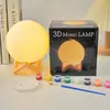 Lámpara de Luna de Vinilo para el Festival de Mediados de Otoño, Lámpara de Planeta, Lámpara de Atmósfera para Mesita de Noche, Lámpara de Luna Decorativa, Luz Nocturna Táctil, Directo de Fábrica