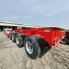 Fábrica de Origen Exporta Remolque de Plataforma Baja de 4 Líneas y 8 Ejes para Transporte de Mercancías Grandes, Remolque de Eje-Línea de 80 Toneladas y 100 Toneladas