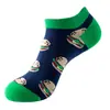2026 Calcetines Nuevos para Hombre Primavera y Verano Delgados con Estampado de Frutas Calcetines Tobilleros Calcetines Bajos de Moda para Mujer Calcetines Absorbentes de Sudor Transfronterizos de Amazon