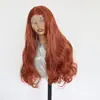 Comercio exterior peluca de encaje frontal marrón europea y americana 13x4 peluca de encaje tejida a mano cabello liso largo rizado peluca de cabeza completa