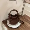 Bolsa de Cubo Tejida de Gran Capacidad Transfronteriza para Mujer 2026 Nuevo Estilo Bolso de Hombro Versátil Simple Bolso Cruzado Texturizado