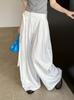 Pantalones casuales Juzhi Spring de pierna ancha y holgados con cinturón plisado, combinables y con todo, 8105