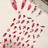Stickers de Arte para Uñas de Halloween Cyansea Horror Relief Atmósfera Sangrienta Y2K Estéreo DIY Calcomanías Adhesivas para Uñas