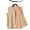 Chaleco fino de algodón y lino estilo chino de verano para hombre, con hebilla vintage, chaqueta Mak de estilo chino, chaleco de talla grande, sudadera de lino