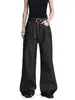 Jeans de Pierna Ancha Sueltos Versátiles de Cuatro Botones Rectos para Hombre y Mujer, Lavados en Color Original, Nuevos de Primavera y Otoño, Estilo Retro Americano