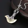 Joyería al por mayor de Plata de Ley 925 Plata Tailandesa Instrumento Familiar Budista Personalidad Luna Cuchillo Mortero Hacha Colgante Colgante para Hombres y Mujeres