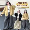 Conjunto de Sudadera con Capucha y Pantalones Anchos de Moda 2026 para Niñas Mayores, Atuendo Infantil Súper Elegante