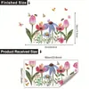 Flores Floreciendo en la Pared, Insectos, Abejas Recolectando Miel, Jugando, Pegatinas, Decoración de Pared para Dormitorio, Tulipanes, Autoadhesivo
