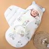 Infant Cotton Skin-Friendly Swaddle Washable All-Season Hooded Super Soft Baby Sleeping Bag For Childbirth Sweat-Absorbent Wrap-Around Style