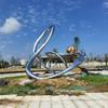 Escultura de Fonte de Água em Aço Inoxidável, Design Artístico de Formato Único, Especializada para Projetos de Paisagismo de Jardim, Venda Direta do Fabricante, Tridimensional