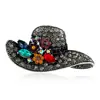 2017 Regalos Creativos Sombrero de Moda con Broche de Diamantes Pin Yiwu Joyería Insignia al por Mayor