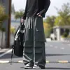 Pantalones largos de primavera/otoño multibolso estilo americano de moda para talla grande, pantalones de trabajo funcionales, pantalones casuales para hombre, corte holgado, elegantes y geniales, diseño de pierna recta