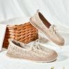 Zapatos de Pescador para Mujer Verano Transpirables Delgados Encaje Nuevos Suela Blanda Zapatos de Tela de Pekín Antiguos Slip-on Casual Zapatos de Mujer en stock