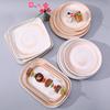 Plato Rectangular de Melamina con Diseño de Copo de Nieve para Restaurante de Fondue, Plato Rectangular de Melamina para Filete de Pescado sin Espinas, Vajilla para Guarniciones para Uso Comercial