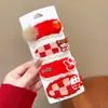 Grampo de Cabelo Laço Vermelho Fofo de Ano Novo para Crianças Meninas Flor Desenho Animado Presilha Lateral Bebê Presilha Bico de Pato de Ano Novo Acessório de Cabeça