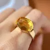 Anel Lipor Colorido de Cristal Original Joia Baoman Novo com Pedra Preciosa Lapidação Diamante Multifacetada com Fogo e Brilho Completos