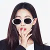 Novos Óculos de Sol Retrô Europeus e Americanos Oval Cat-Eye com Armação Pequena para Mulheres, Modernos e Estilosos para Sair, Óculos de Sol Hip-Hop para Homens