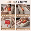 Almofada de massagem cervical, massageador multifuncional para ombros, pescoço, costas e cintura com amassamento e aquecimento, almofada de massagem de uso duplo para cintura e pescoço