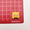 Accesorios de resina para fundas de teléfonos móviles, tocados y horquillas para el cabello, con diseño de oso de mantequilla brillante y dibujos animados.