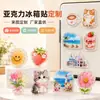Imanes acrílicos personalizados para refrigerador con fotos creativas de retratos de celebridades de dibujos animados, pequeños regalos culturales y creativos DIY, pegatinas magnéticas hechas a medida