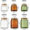 Pronta Entrega Mini Copo Pequeno de Vidro Vela Perfumada 100ml 200ml Suporte para Vela Garrafa de Vidro com Rolha Lâmpada de Manteiga