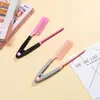 En stock modelo nuevo de venta caliente coreano diseño de clip en forma de V peine rizador para peinar el cabello peine de doble uso peine alisador de cabello