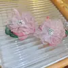 Pendientes de Flor de Tela con Aguja de Plata 925 Versátiles Atmósfera Suave Pendientes de Moda Nicho de Gama Alta Pendientes Dulces